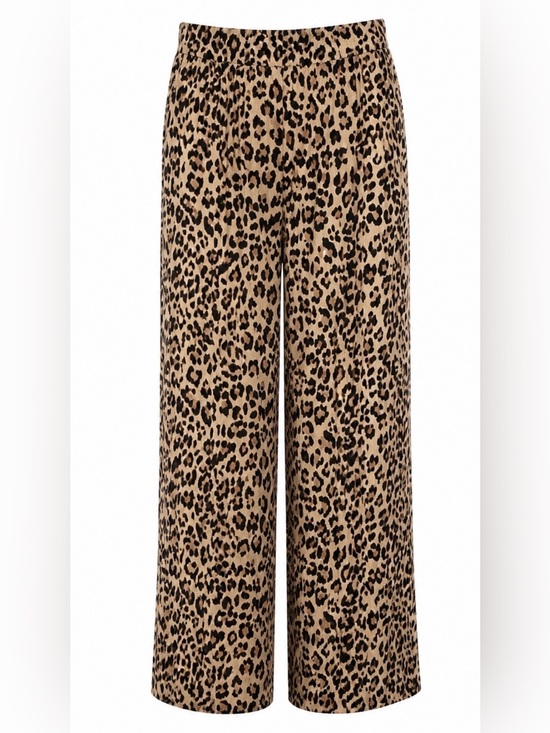 white birch Pants - White Birch Leopard Print Wide Leg Pants - Neutral Tan & Black.‎ Sz 2X